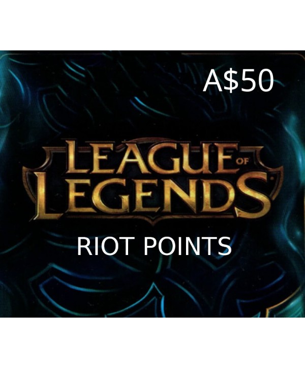 League of Legends 50 AUD Prepaid RP Card OCE Key 